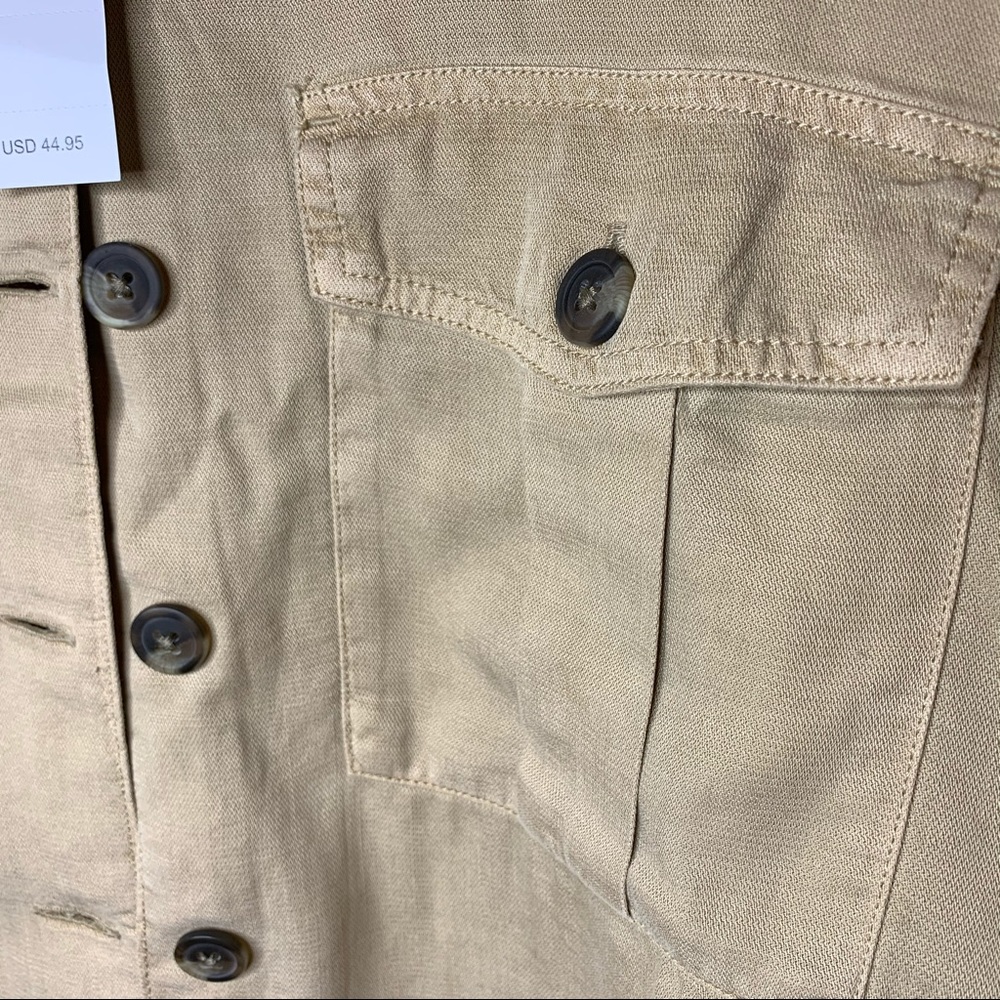 AMERICAN EAGLE LYOCELL SHIRT JACKET TAN SMALL NWT - Picture 3 of 8